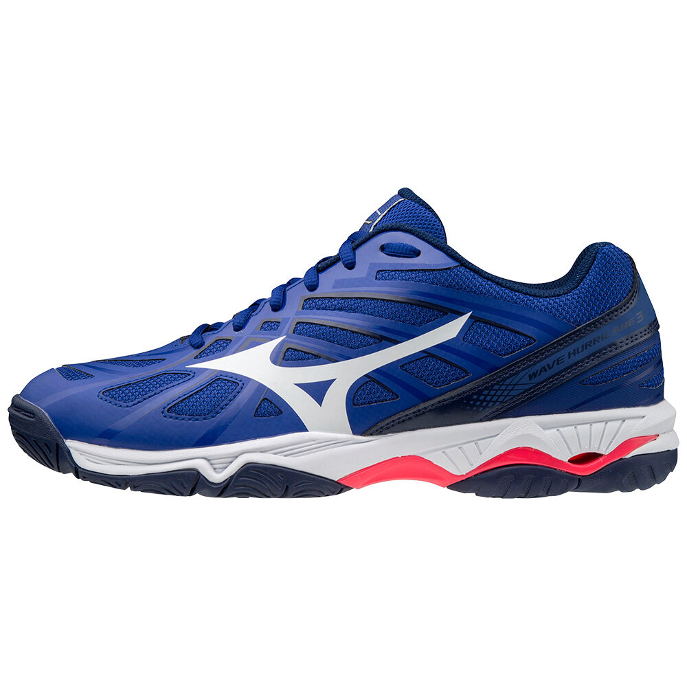 Sapatilhas Voleibol Mizuno Wave Hurricane 3 - Homem - Azuis/Branco/Rosa - NQHBL8029